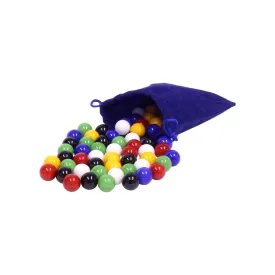 Bag of 60 Glass Marbles for Chinese Checkers, 5/8" (16mm) Diameter