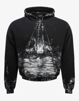 Balenciaga Black Painter Fitted Hoodie