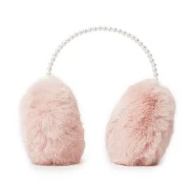 BLUSH FAUX FUR PEARL EARMUFFS