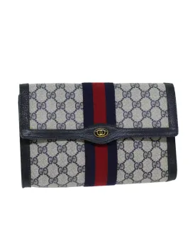 Gucci GG Supreme Canvas Clutch BeigeBlueRed