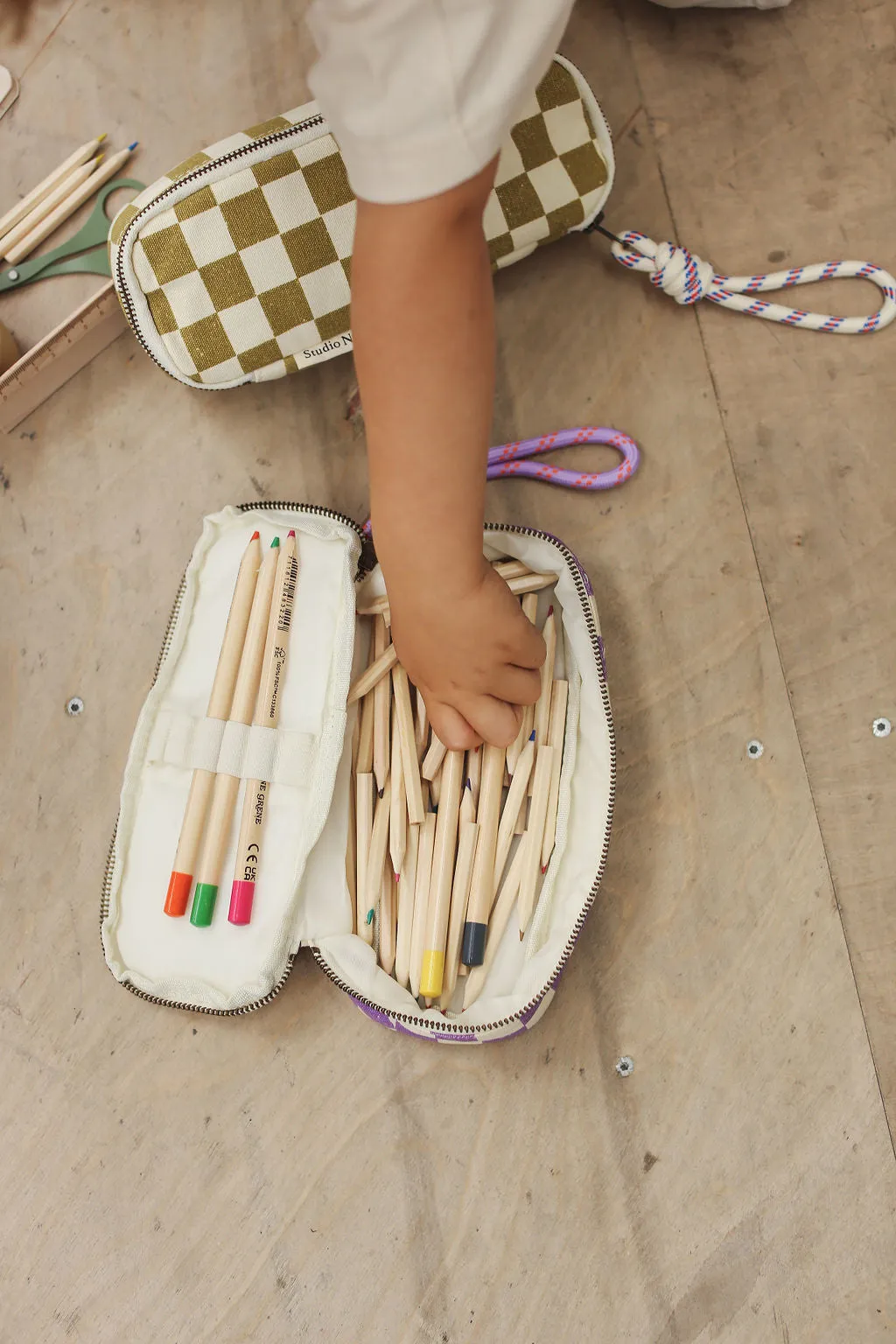 Hay Checkerboard Pencil Case