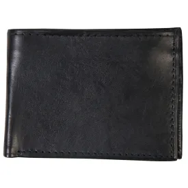 Hot Leathers WLD1003 Black Leather Bi-Fold Wallet with Picture Flap