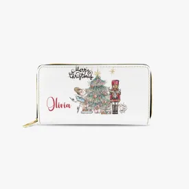 Long Type Zipper Purse, Christmas, Nutcracker and Sugar Plum Fairy, Personalised