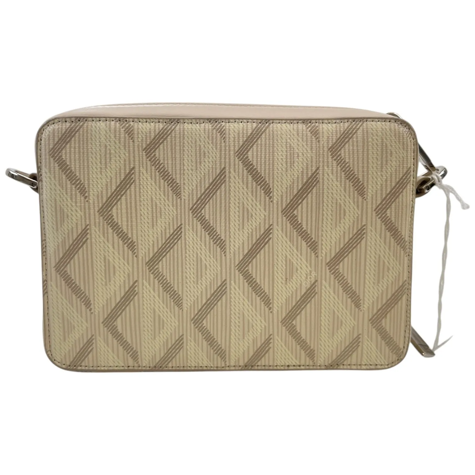 Men's Cd Diamond Messenger Bag Beige