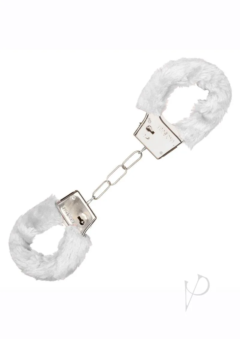 Playful Furry Cuffs White