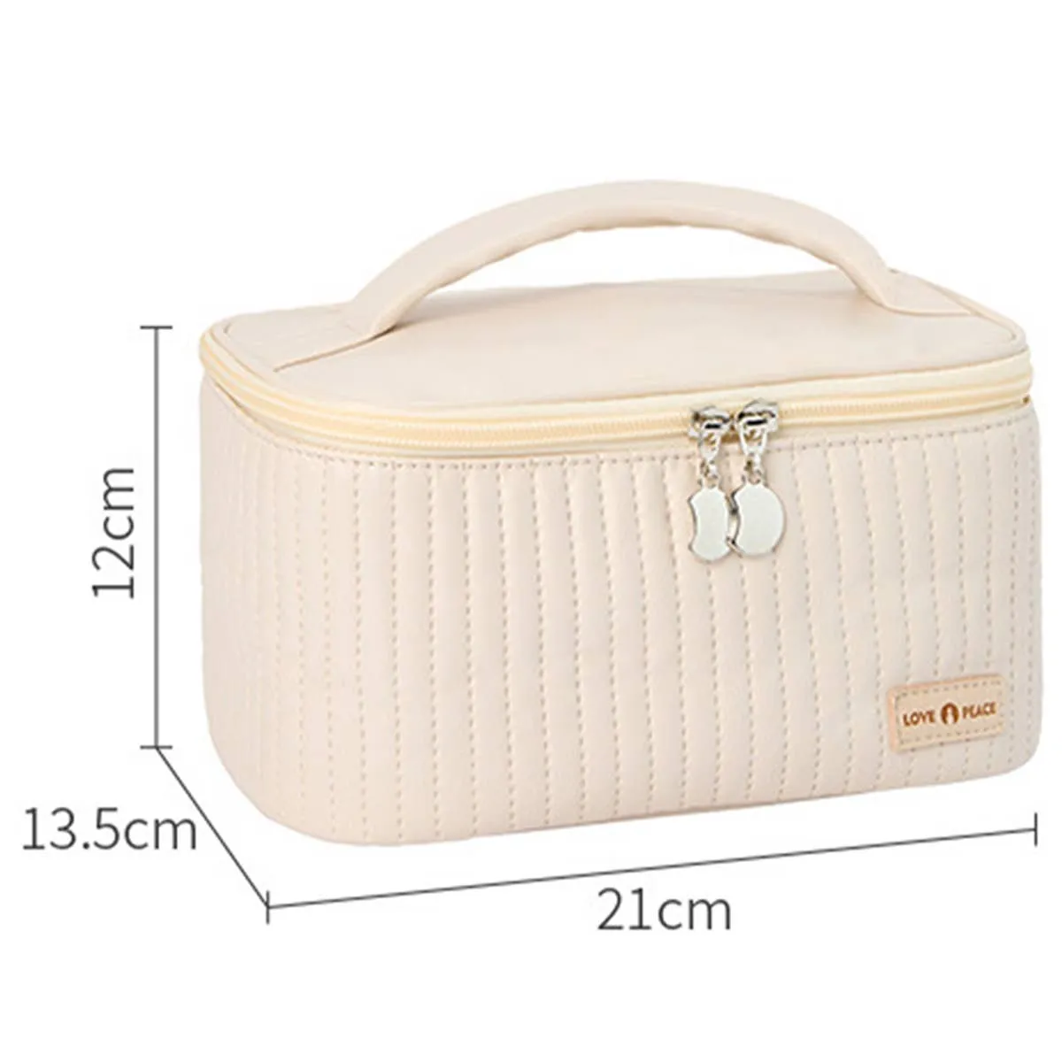 Quilted Oval Make Up Case