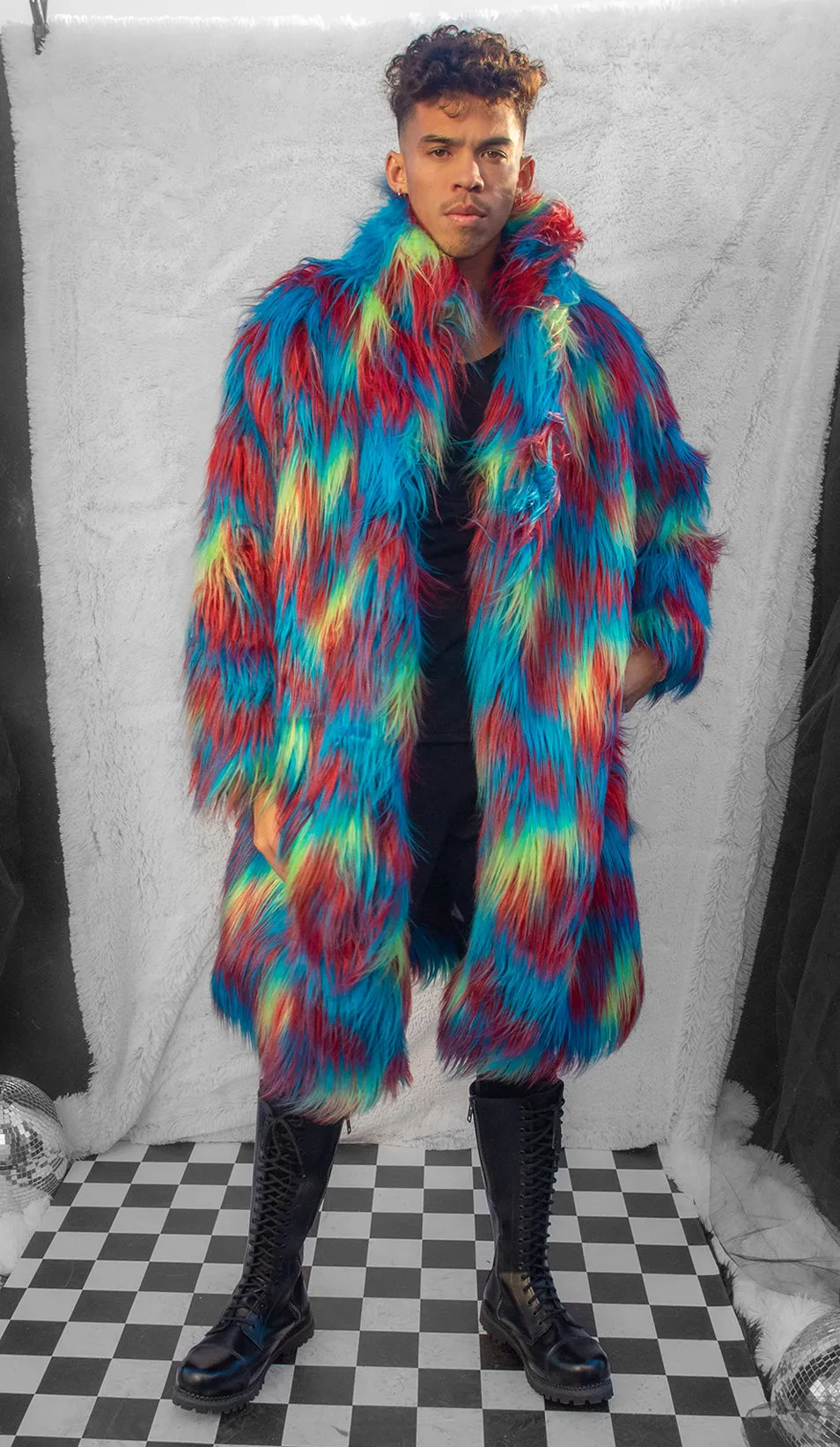 Rave FR154 - Unisex Faux Fur Mid-Length Coat - J. Valentine