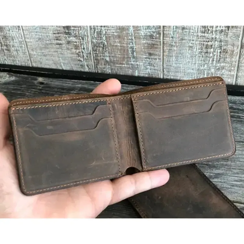 Rustic Leather Bifold Wallet