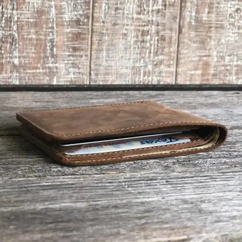 Rustic Leather Bifold Wallet