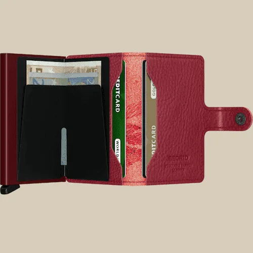 Secrid Miniwallet The Stitch - Magnolia - Rosso