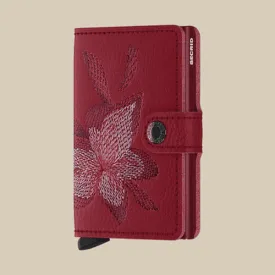 Secrid Miniwallet The Stitch - Magnolia - Rosso