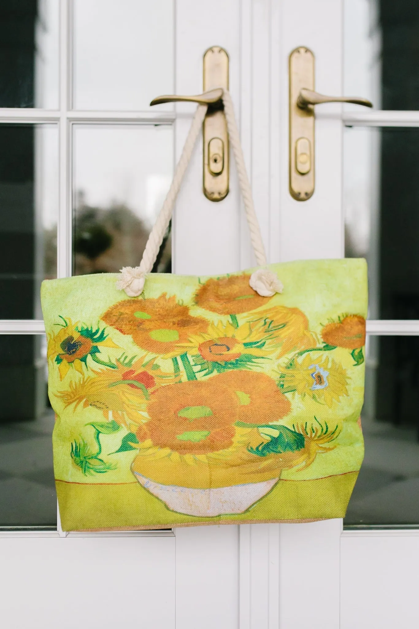 Sunflower Painting Tote