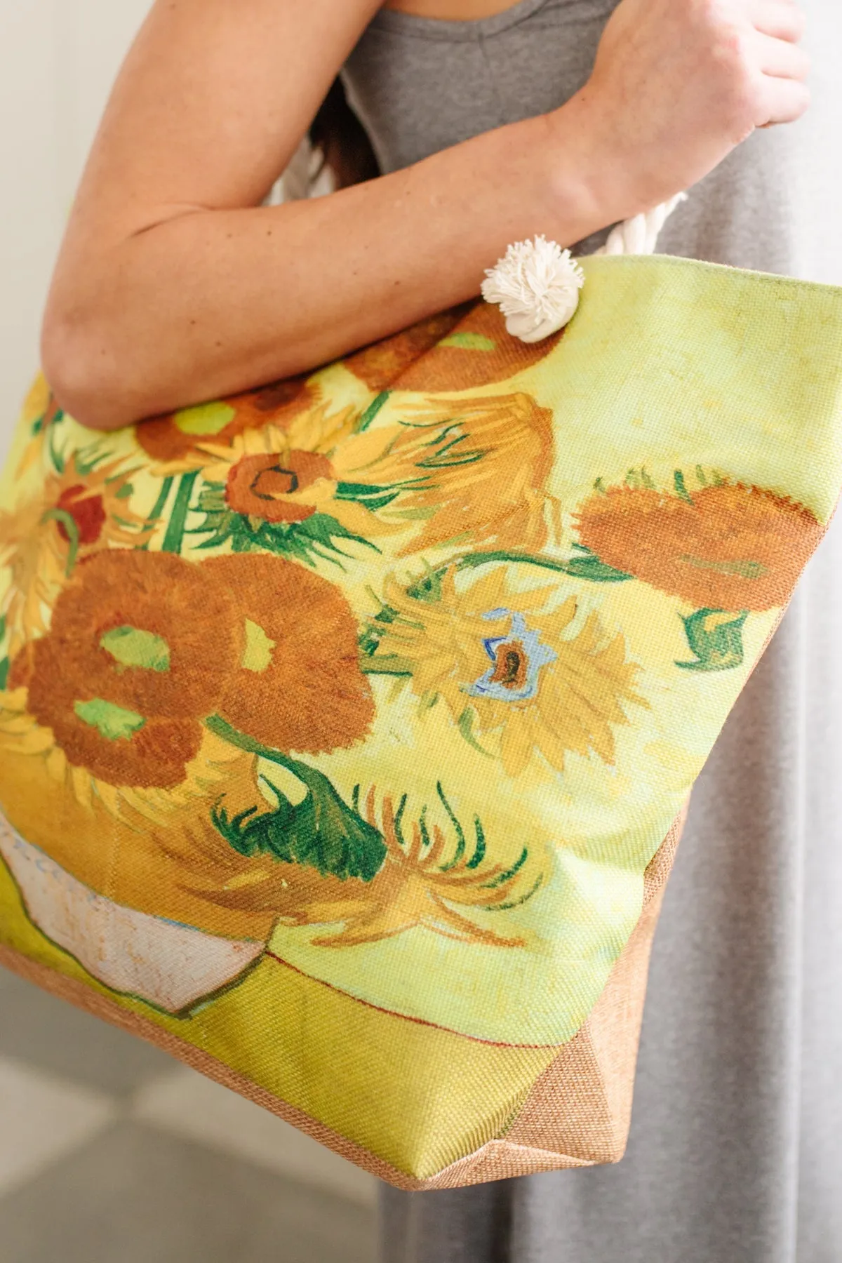 Sunflower Painting Tote