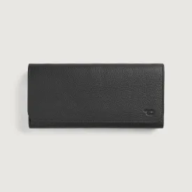 Taylor Black Leather Continental Wallet