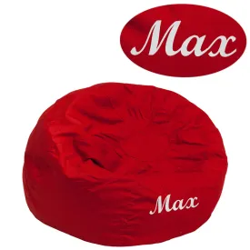 TXT Red Bean Bag Chair DG-BEAN-SMALL-SOLID-RED-TXTEMB-GG