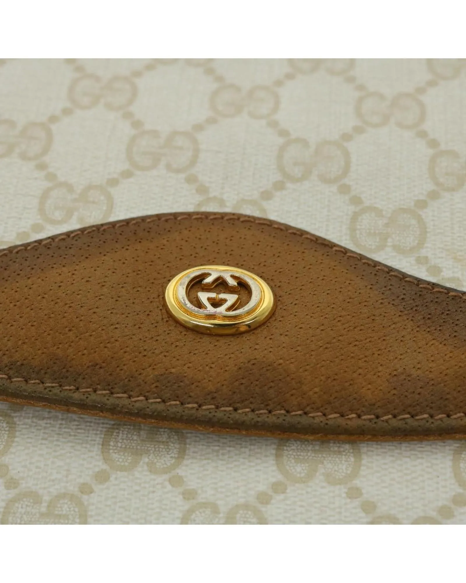 White GG Canvas Clutch Bag - Italian Made